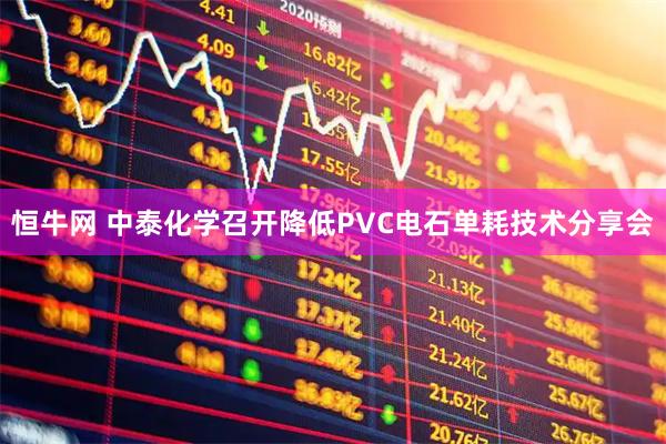 恒牛网 中泰化学召开降低PVC电石单耗技术分享会