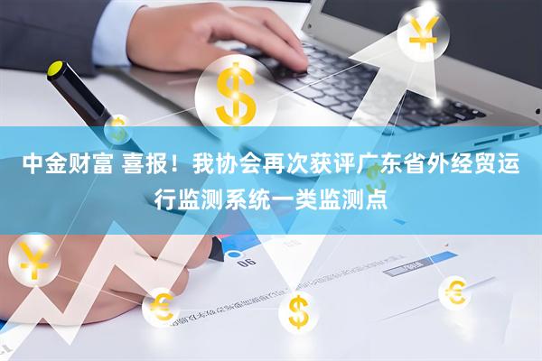 中金财富 喜报！我协会再次获评广东省外经贸运行监测系统一类监测点